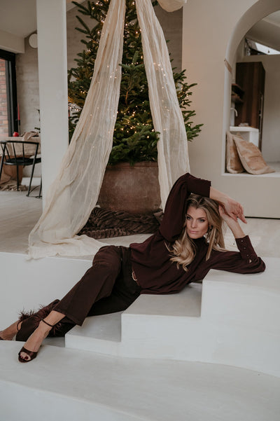 Crove blouse I Brown - Wild Souls by JV® - Blouses