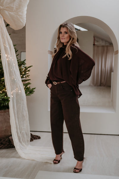 Crove blouse I Brown - Wild Souls by JV® - Blouses