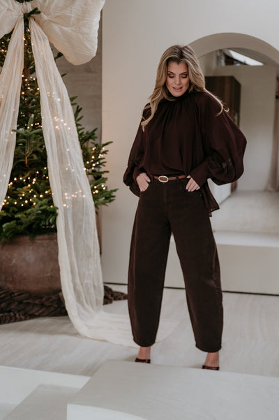 Crove blouse I Brown - Wild Souls by JV® - Blouses