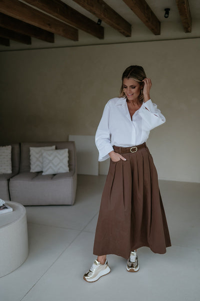 Cugina skirt I Coffee - Wild Souls by JV® - Skirts