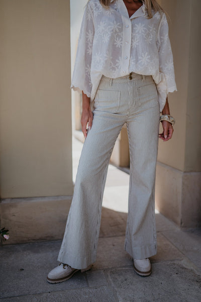 Dente jeans I Striped Beige - Wild Souls by JV® - Jeans