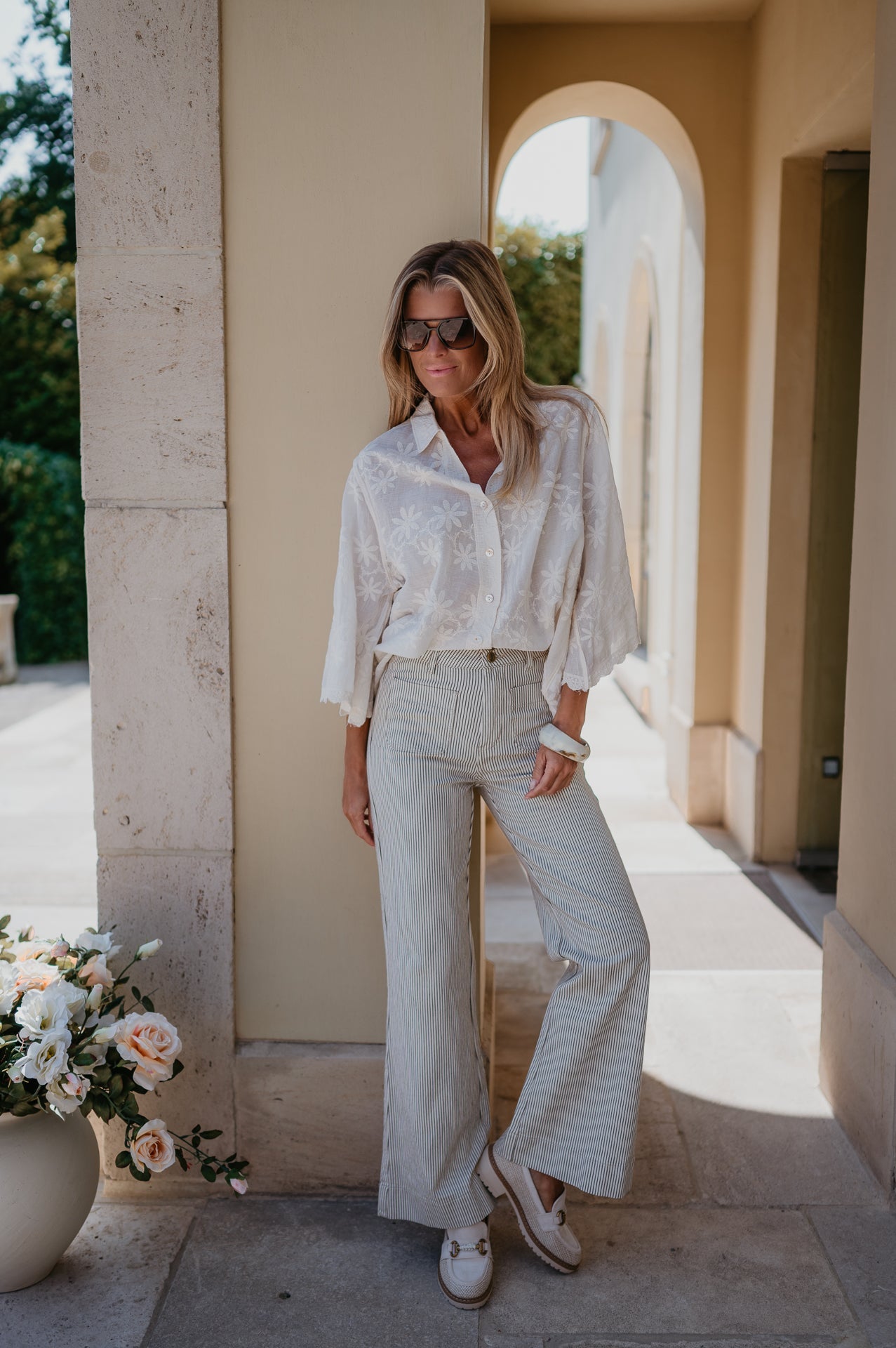Dente jeans I Striped Beige - Wild Souls by JV® - Jeans