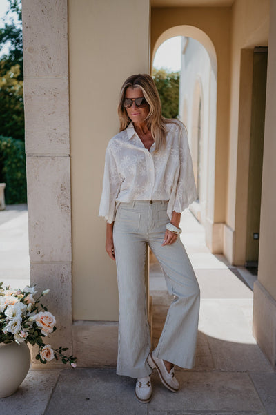 Dente jeans I Striped Beige - Wild Souls by JV® - Jeans