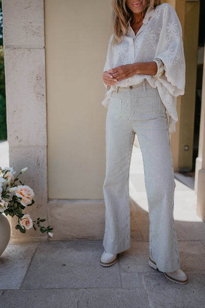 Dente jeans I Striped Beige - Wild Souls by JV® - Jeans