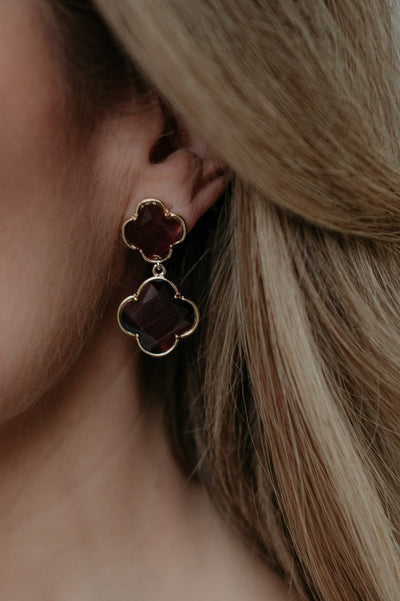 Didane earrings I Burgundy - Wild Souls by JV® - Earrings