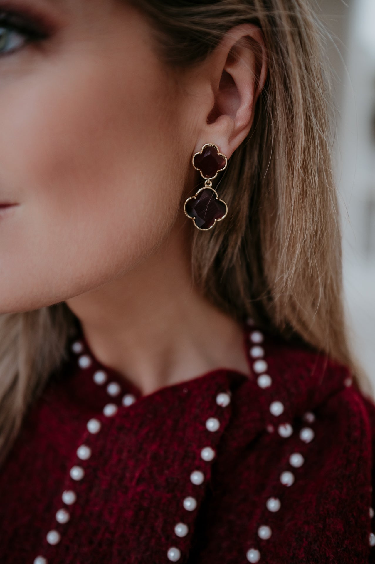 Didane earrings I Burgundy - Wild Souls by JV® - Earrings