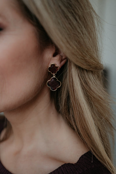 Didane earrings I Burgundy - Wild Souls by JV® - Earrings