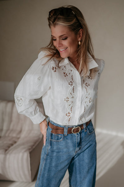 Difetto shirt I White - Wild Souls by JV® - Blouses
