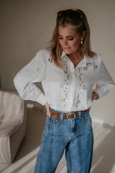 Difetto shirt I White - Wild Souls by JV® - Blouses
