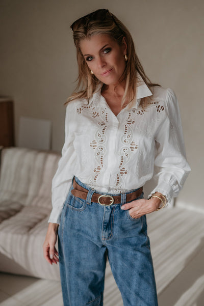 Difetto shirt I White - Wild Souls by JV® - Blouses
