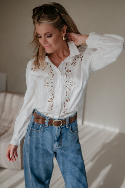 Difetto shirt I White - Wild Souls by JV® - Blouses