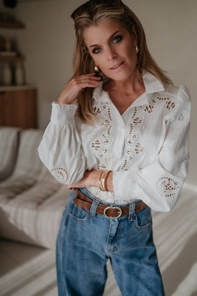 Difetto shirt I White - Wild Souls by JV® - Blouses