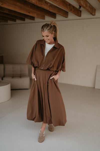 Diletto jacket I Chocolate Brown - Wild Souls by JV® - Blouses