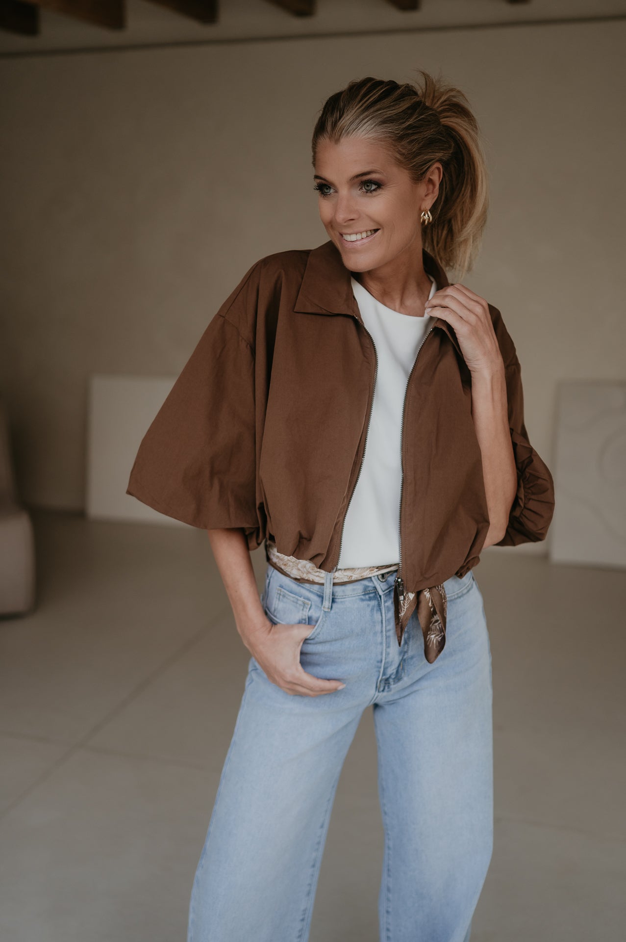 Diletto jacket I Chocolate Brown - Wild Souls by JV® - Blouses