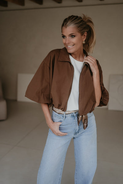 Diletto jacket I Chocolate Brown - Wild Souls by JV® - Blouses