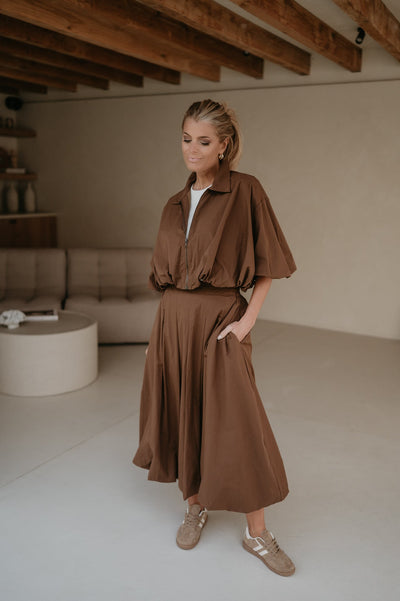Diletto jacket I Chocolate Brown - Wild Souls by JV® - Blouses
