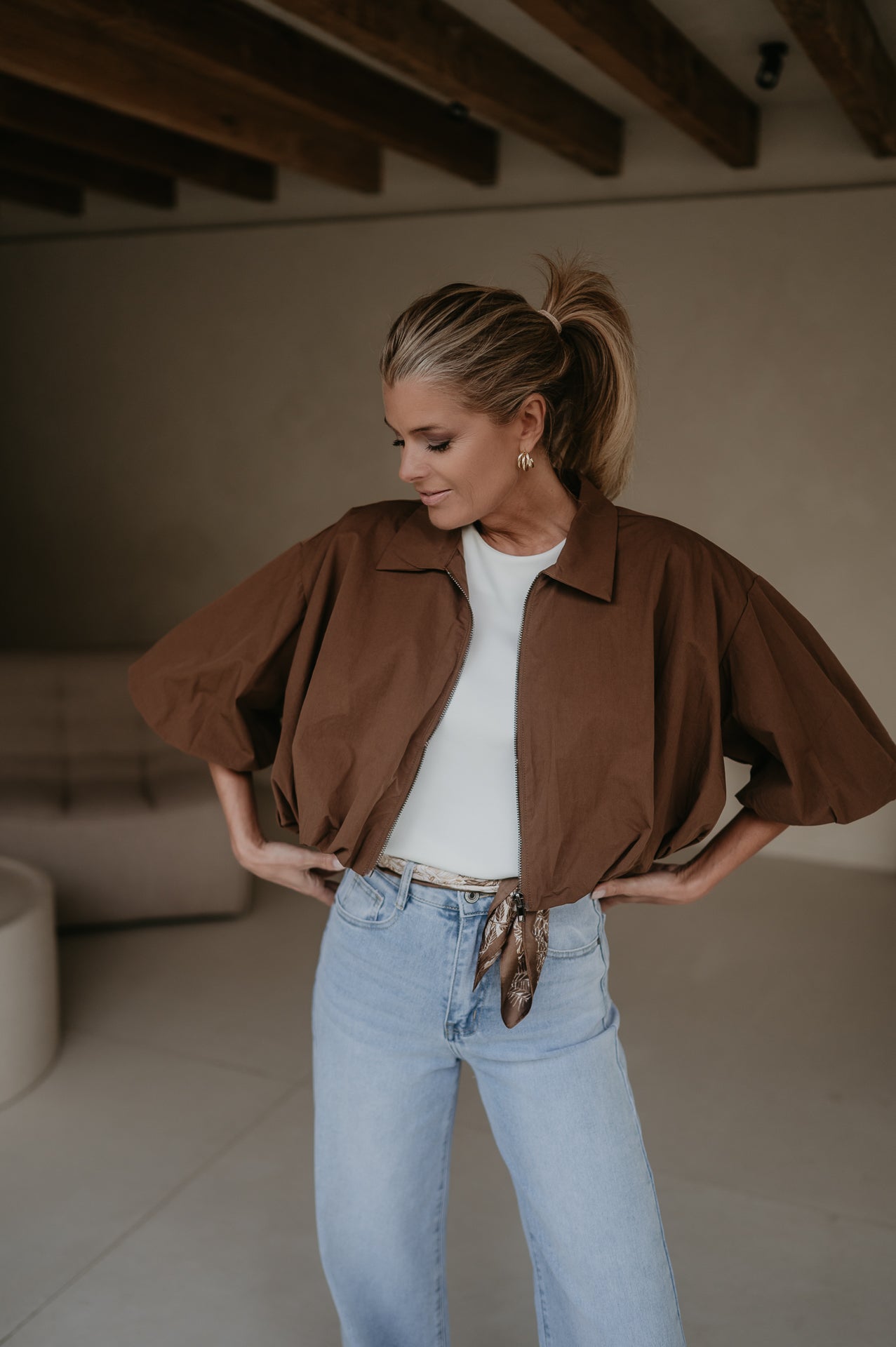Diletto jacket I Chocolate Brown - Wild Souls by JV® - Blouses