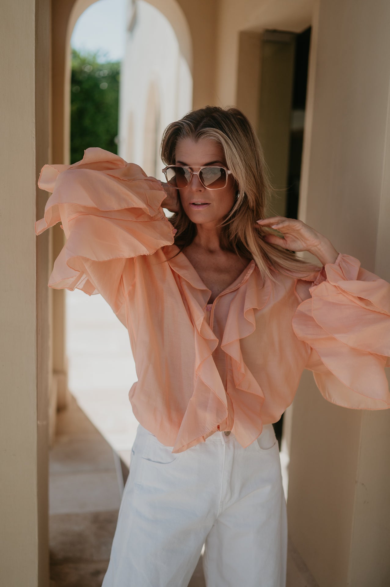Discesa blouse I Peach - Wild Souls by JV® - Blouses