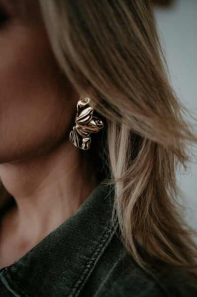 Drappo earrings I Gold - Wild Souls by JV® - Earrings
