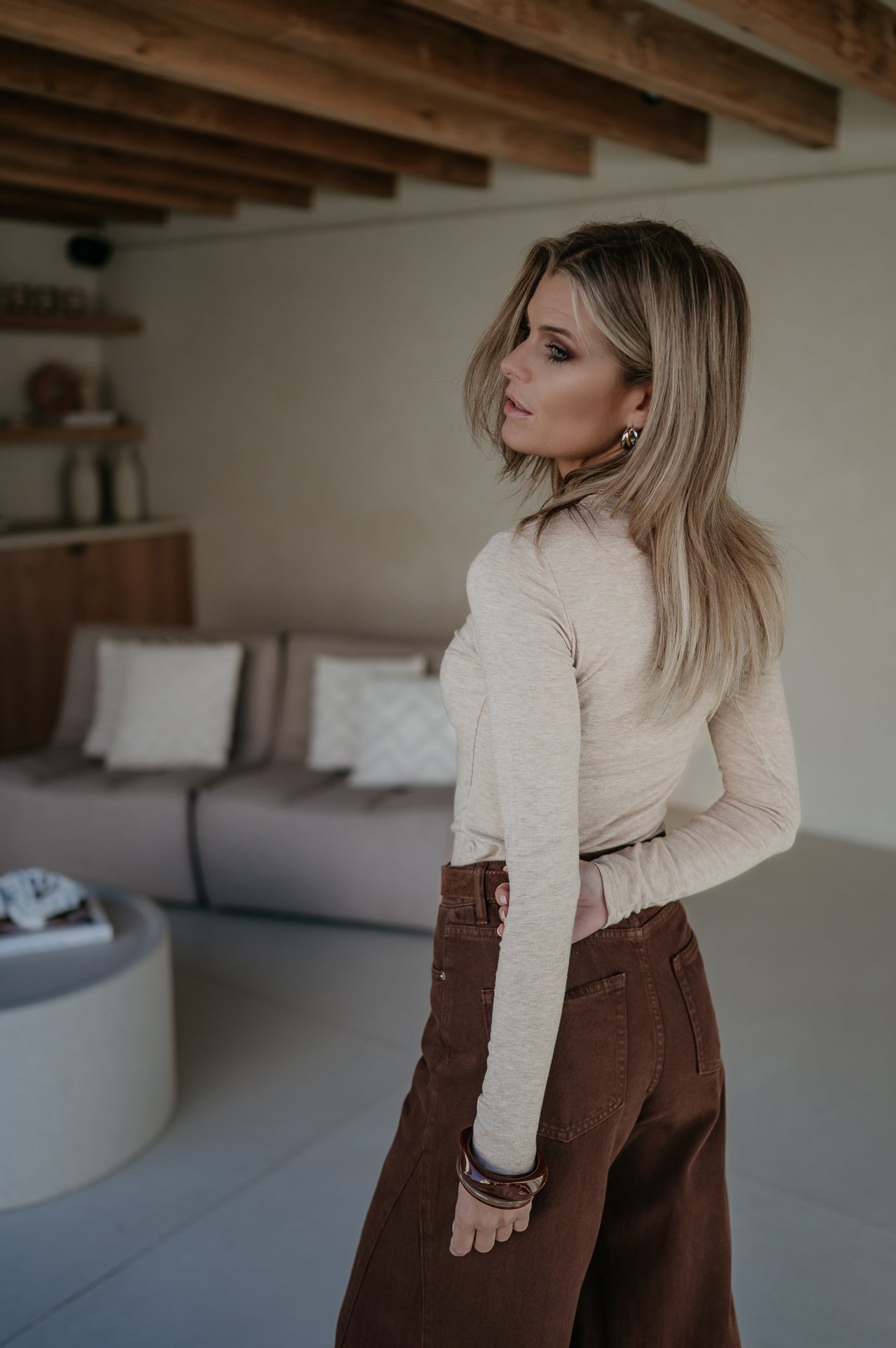 Elica longsleeve I Beige - Wild Souls by JV® - Longsleeves