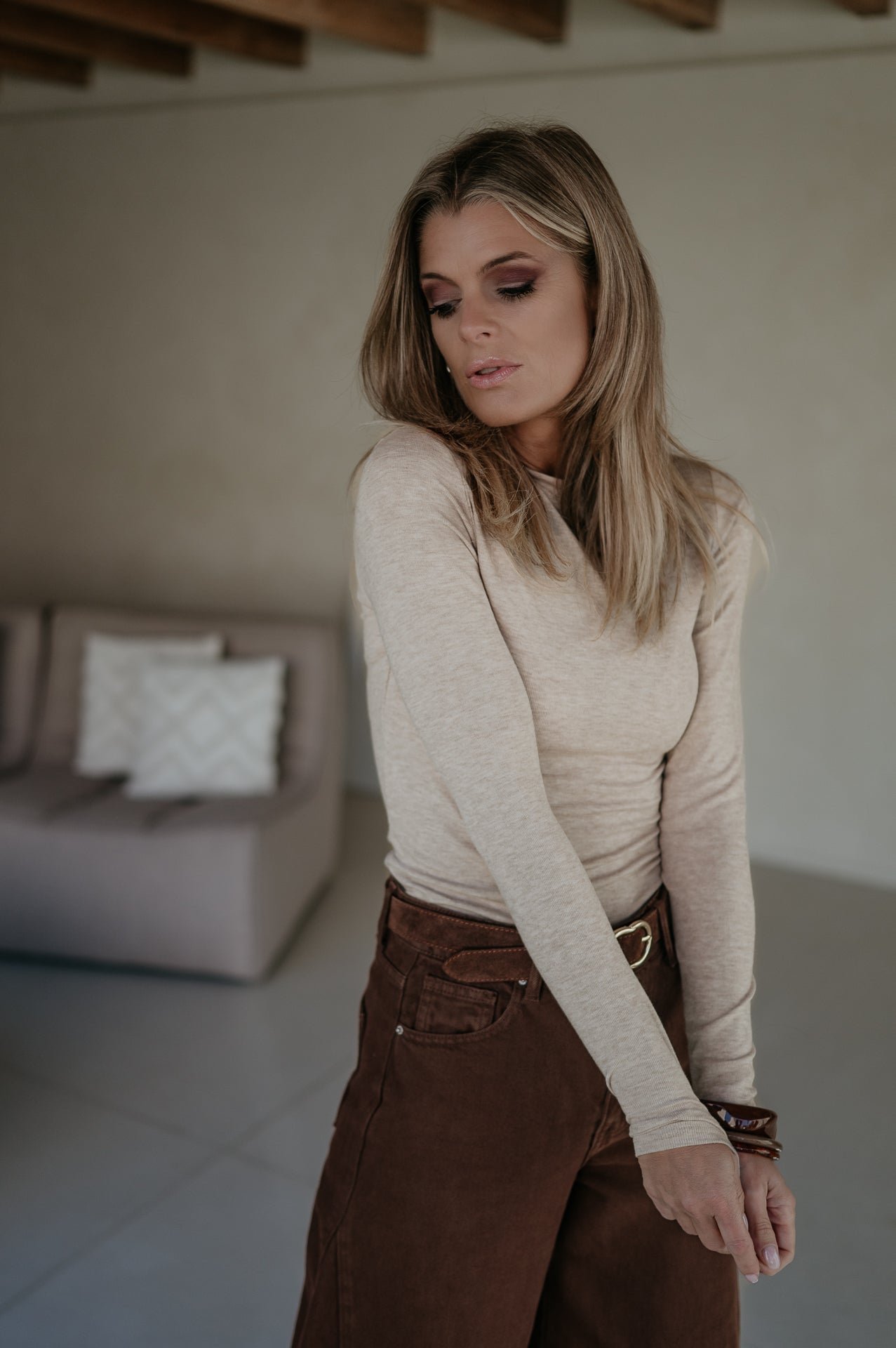 Elica longsleeve I Beige - Wild Souls by JV® - Longsleeves