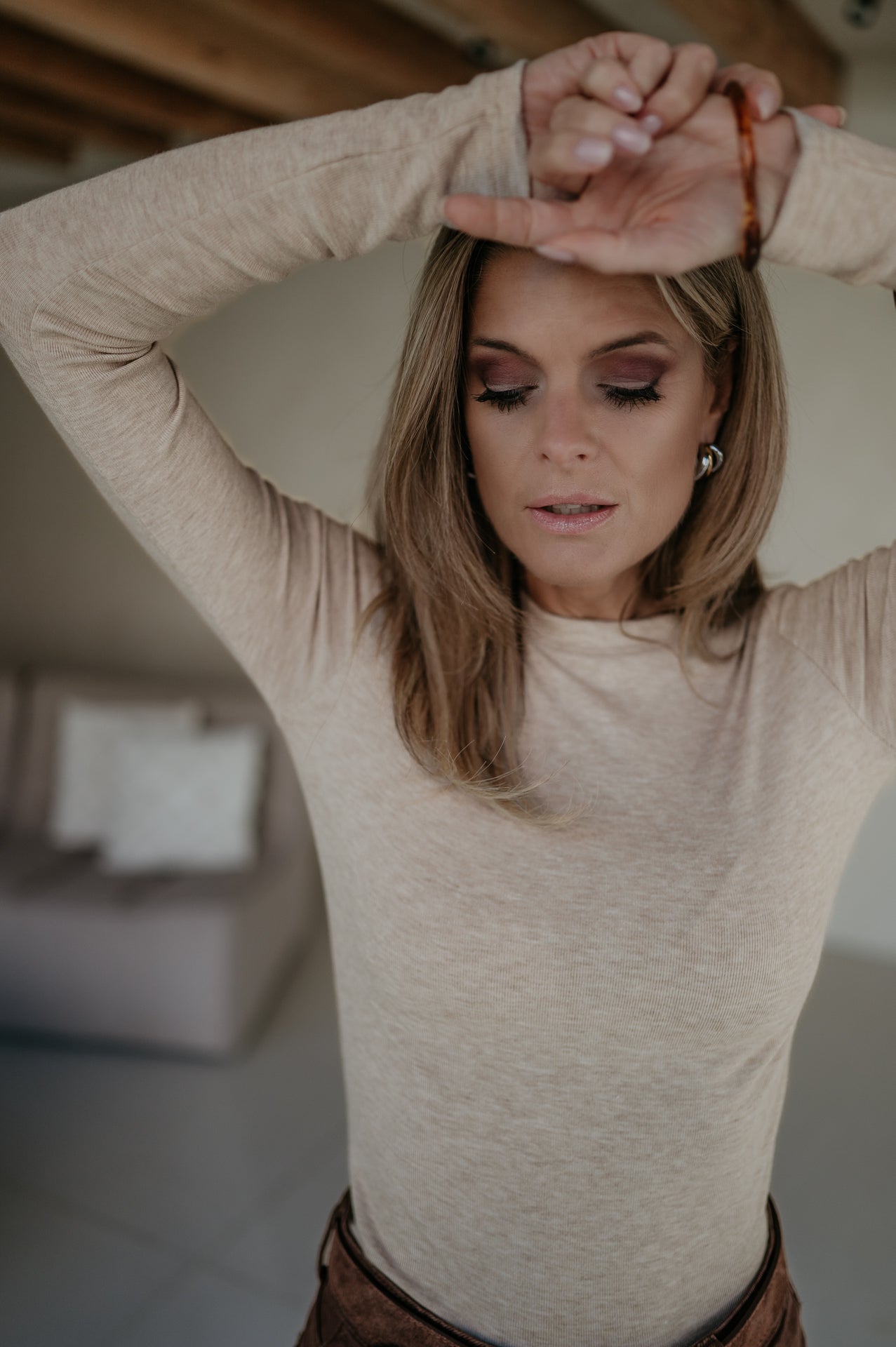 Elica longsleeve I Beige - Wild Souls by JV® - Longsleeves