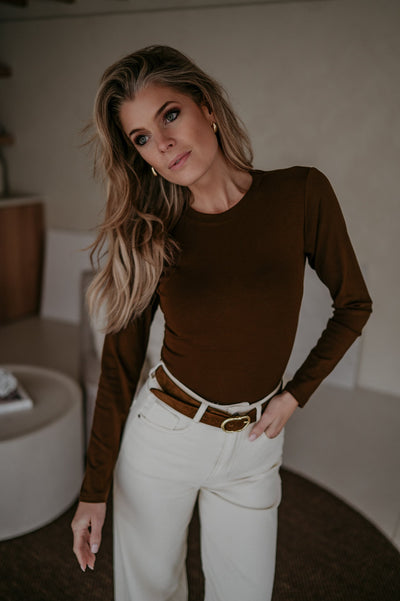 Elico longsleeve I Chocolate Brown - Wild Souls by JV® - 