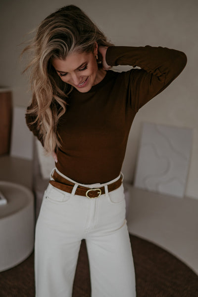 Elico longsleeve I Chocolate Brown - Wild Souls by JV® - 