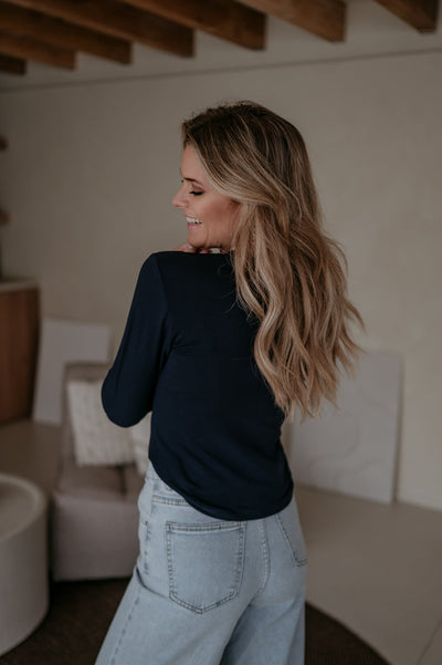 Elico longsleeve I Navy Blue - Wild Souls by JV® - 