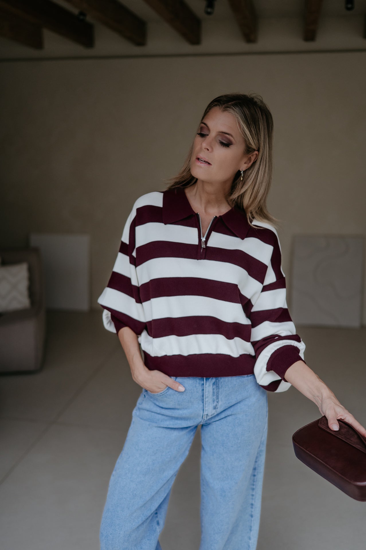 Elogio sweater I Burgundy - Wild Souls by JV® - Sweaters