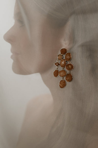 Ennie earrings I Brown - Wild Souls by JV® - Earrings