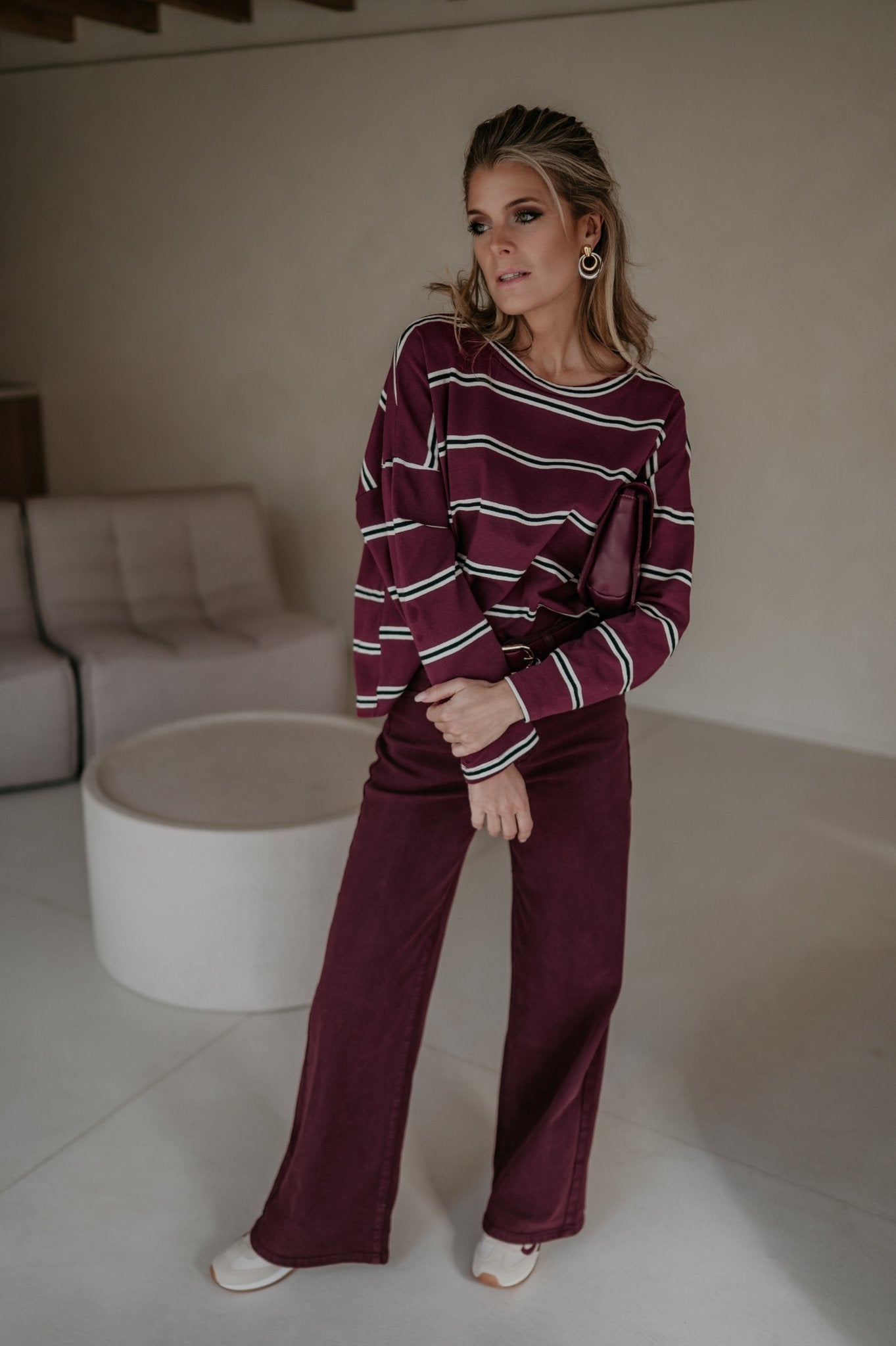 Esitante longsleeve I Burgundy - Wild Souls by JV® - Longsleeves