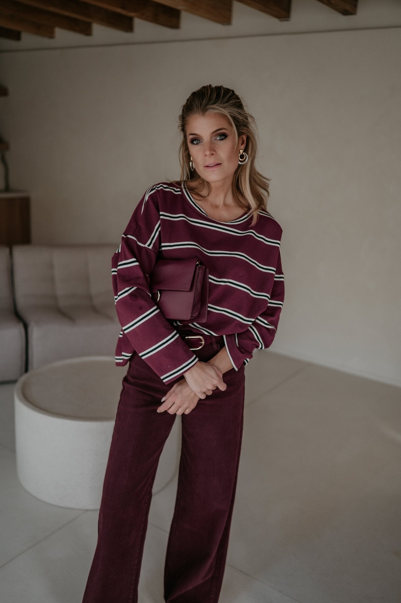 Esitante longsleeve I Burgundy - Wild Souls by JV® - Longsleeves