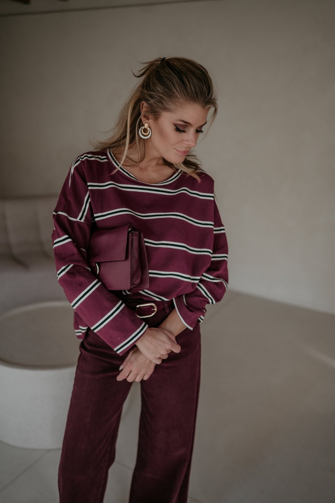 Esitante longsleeve I Burgundy - Wild Souls by JV® - Longsleeves