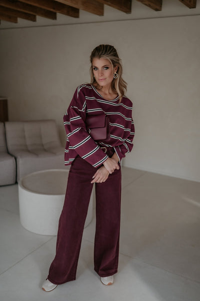 Esitante longsleeve I Burgundy - Wild Souls by JV® - Longsleeves