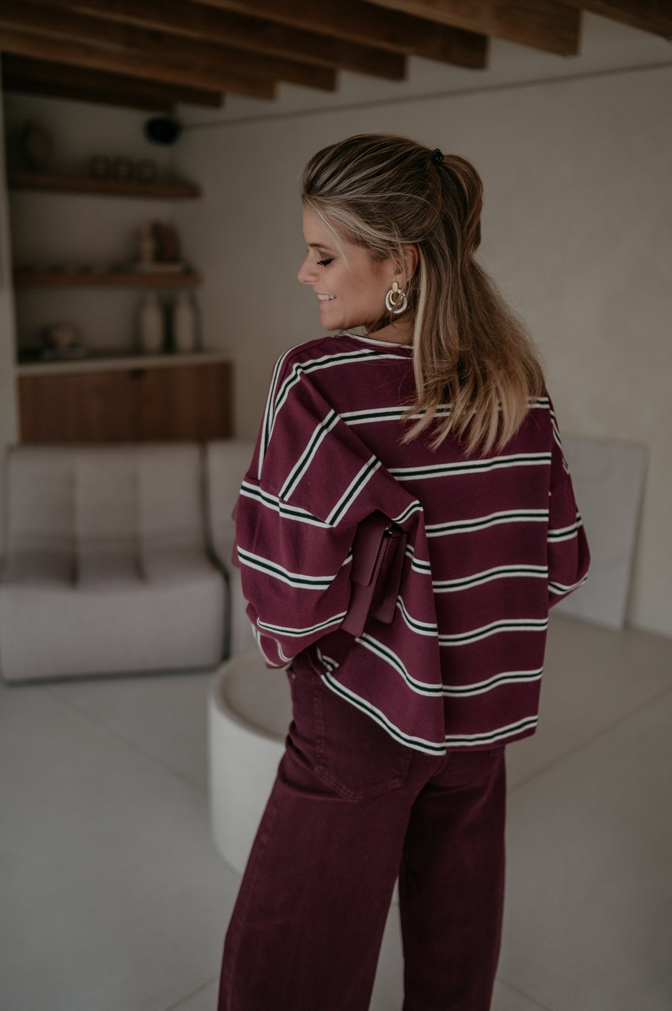 Esitante longsleeve I Burgundy - Wild Souls by JV® - Longsleeves