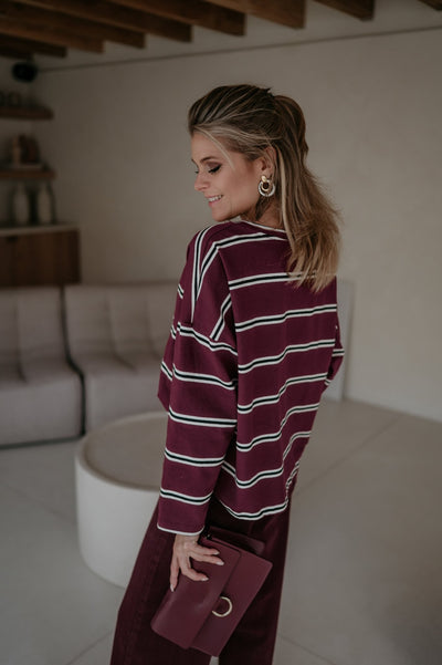 Esitante longsleeve I Burgundy - Wild Souls by JV® - Longsleeves