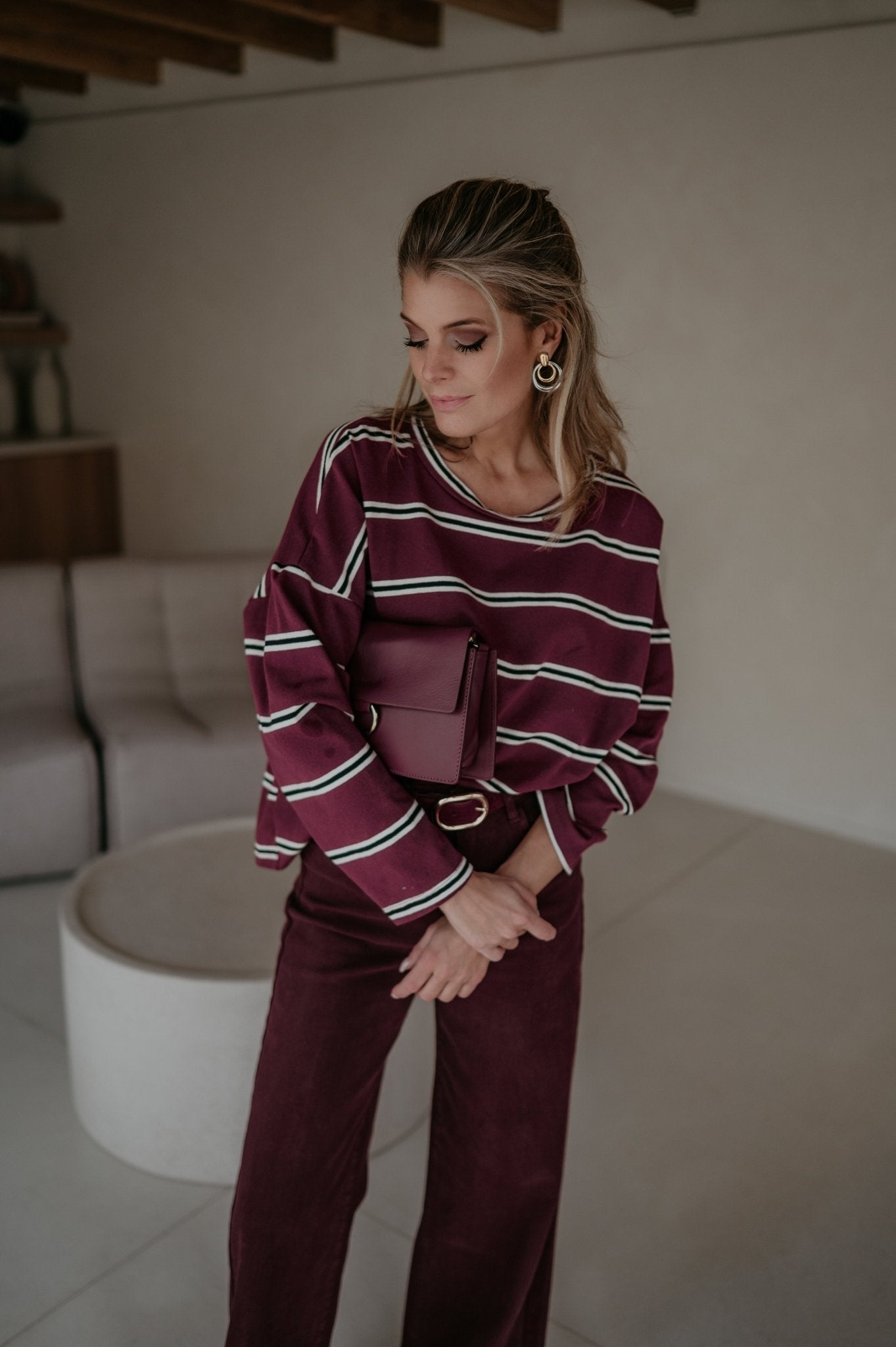 Esitante longsleeve I Burgundy - Wild Souls by JV® - Longsleeves