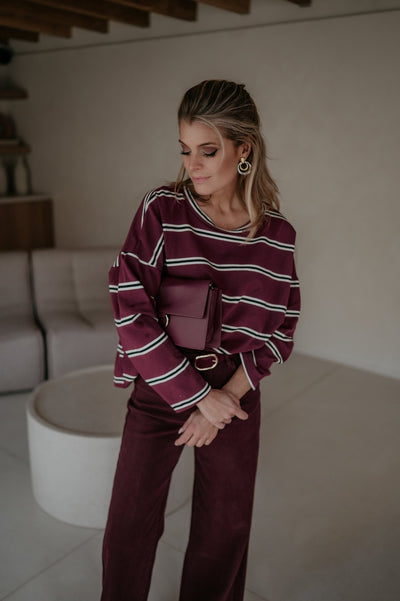 Esitante longsleeve I Burgundy - Wild Souls by JV® - Longsleeves