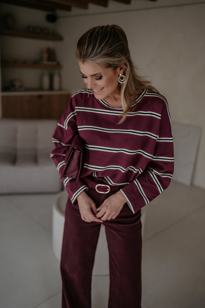 Esitante longsleeve I Burgundy - Wild Souls by JV® - Longsleeves