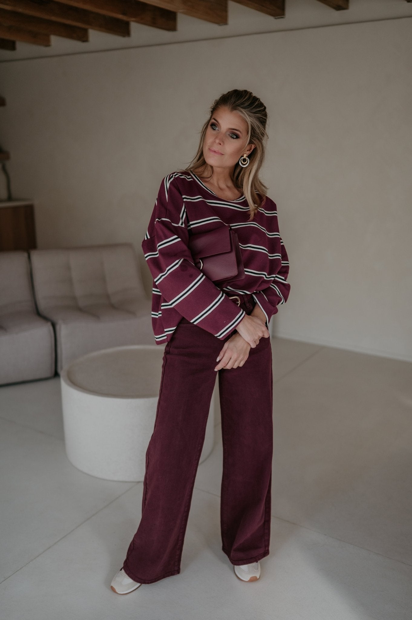 Esitante longsleeve I Burgundy - Wild Souls by JV® - Longsleeves