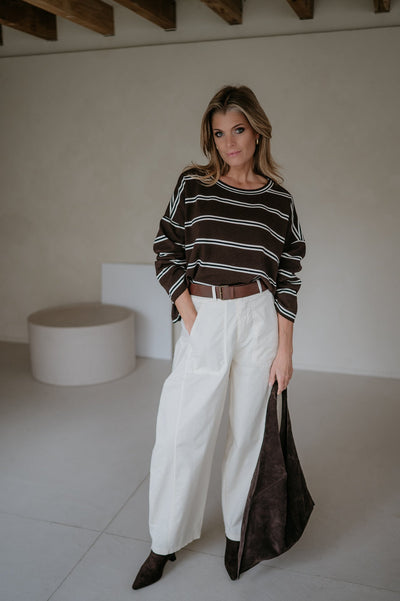 Esitante longsleeve I Chocolate Brown - Wild Souls by JV® - Longsleeves