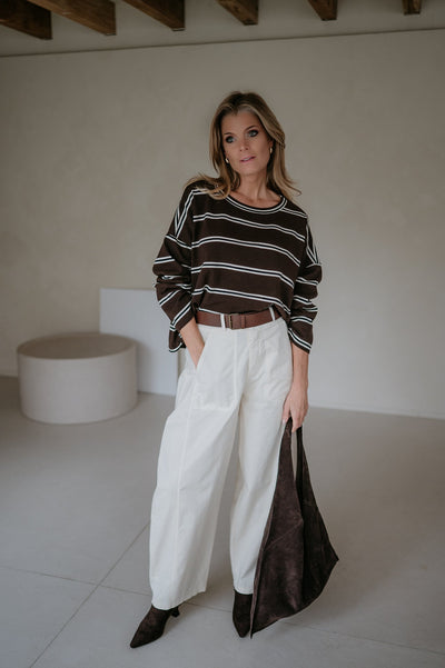 Esitante longsleeve I Chocolate Brown - Wild Souls by JV® - Longsleeves