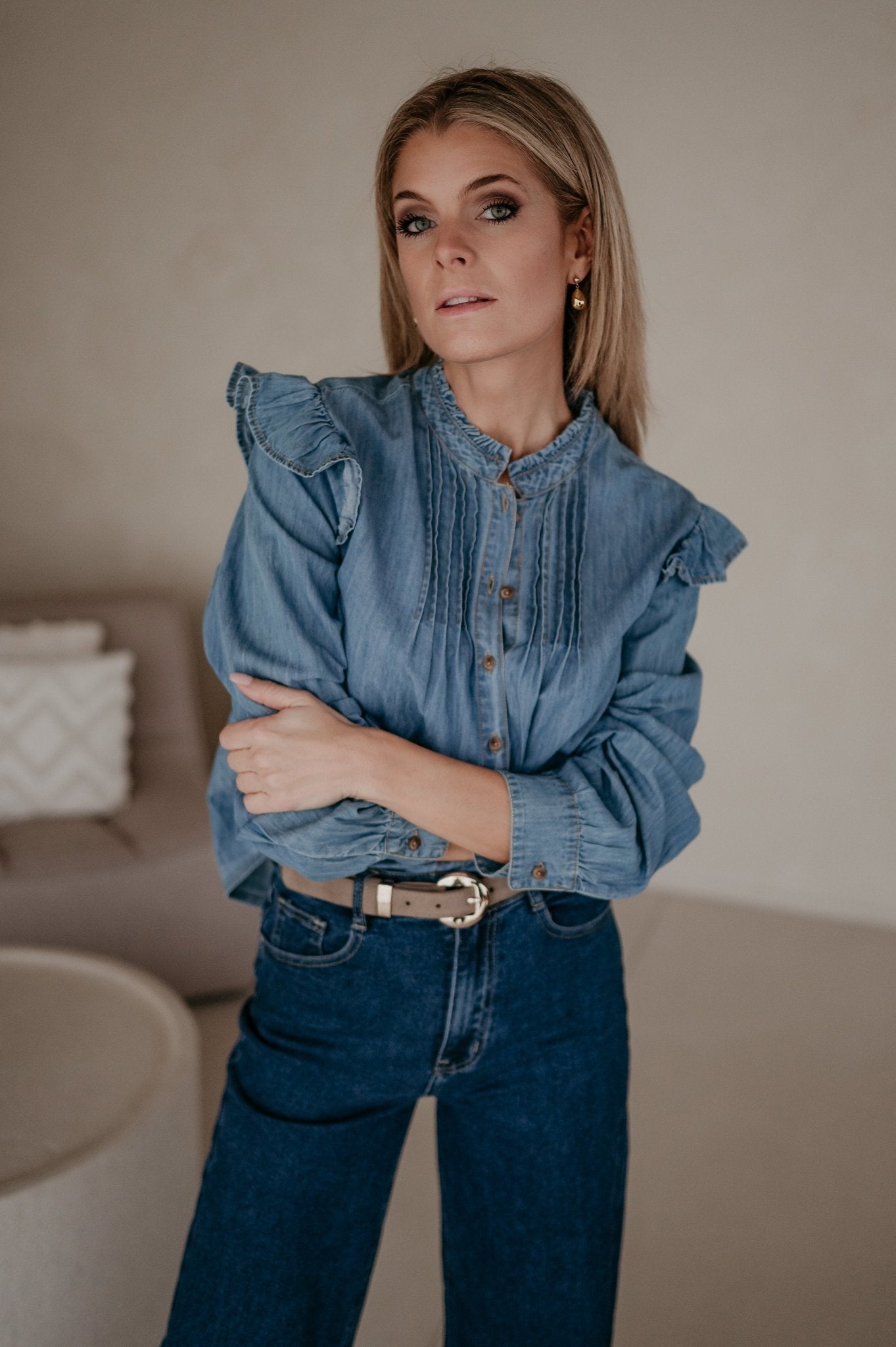 Esule blouse I Blue - Wild Souls by JV® - Blouses