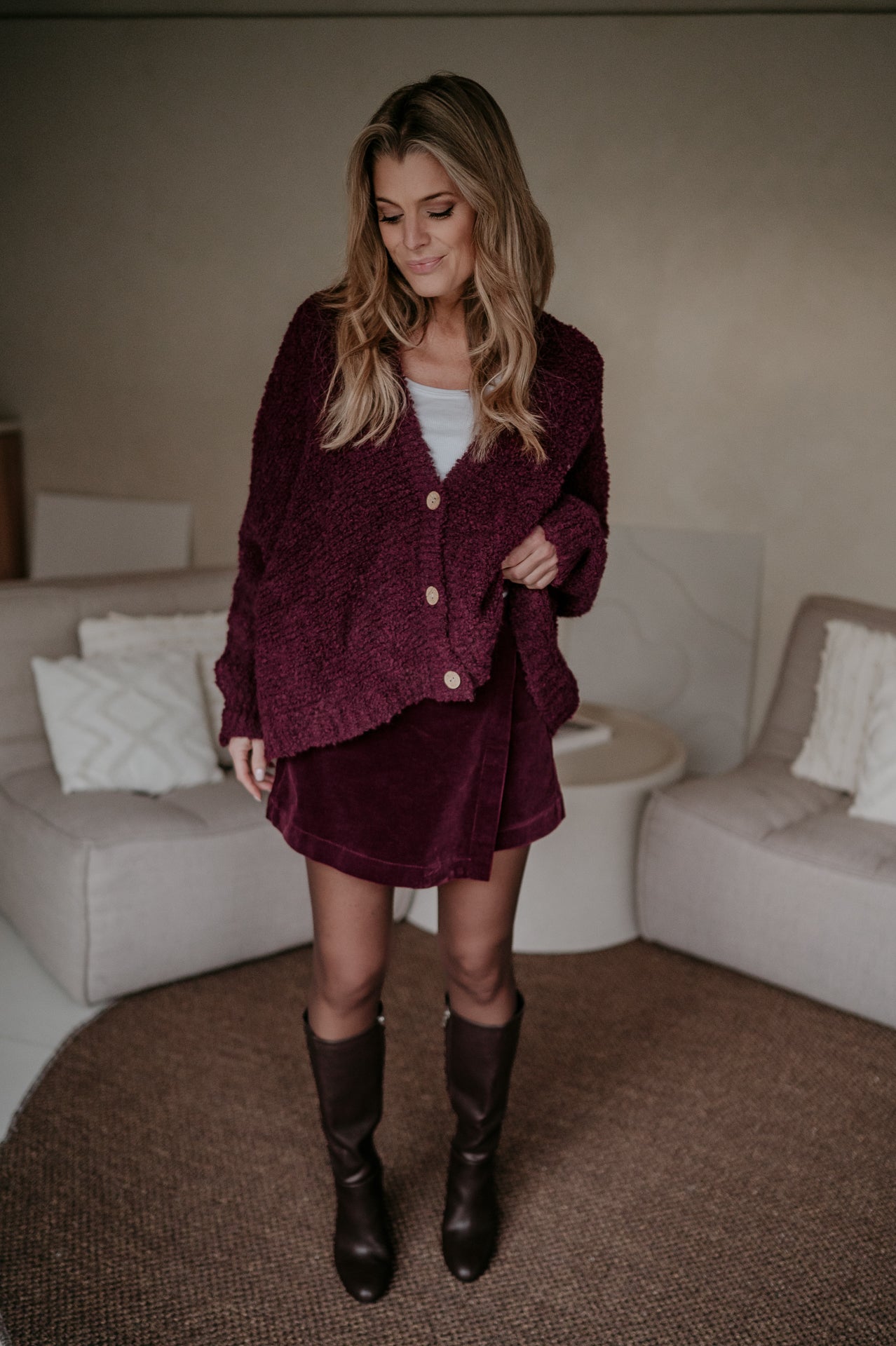 Facciamo cardigan I Bordeaux - Wild Souls by JV® - Cardigans