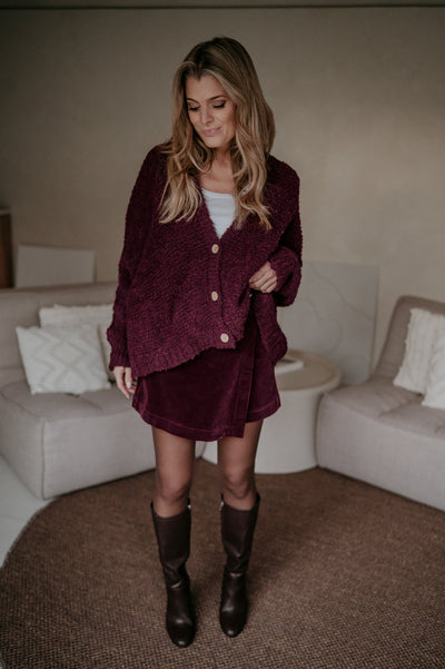 Facciamo cardigan I Bordeaux - Wild Souls by JV® - Cardigans
