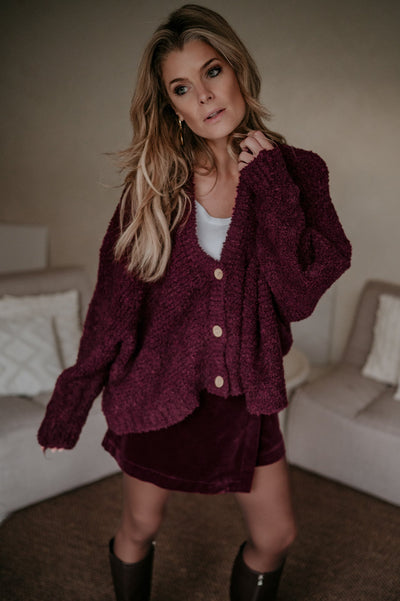 Facciamo cardigan I Bordeaux - Wild Souls by JV® - Cardigans