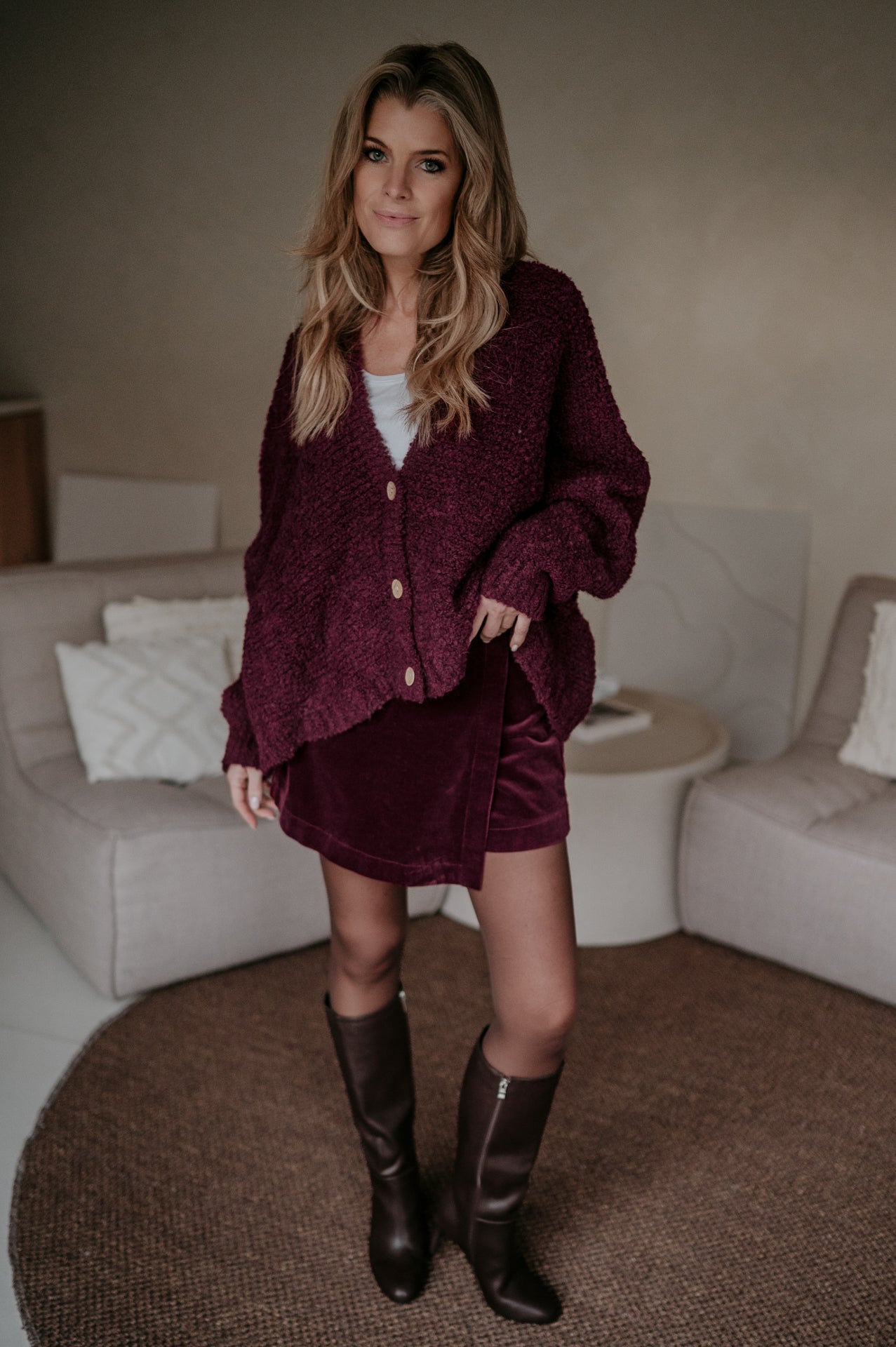 Facciamo cardigan I Bordeaux - Wild Souls by JV® - Cardigans