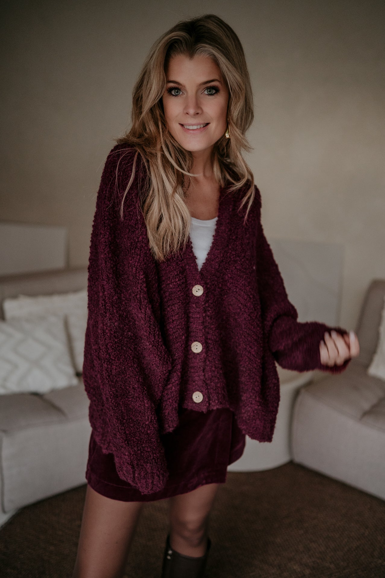 Facciamo cardigan I Bordeaux - Wild Souls by JV® - Cardigans