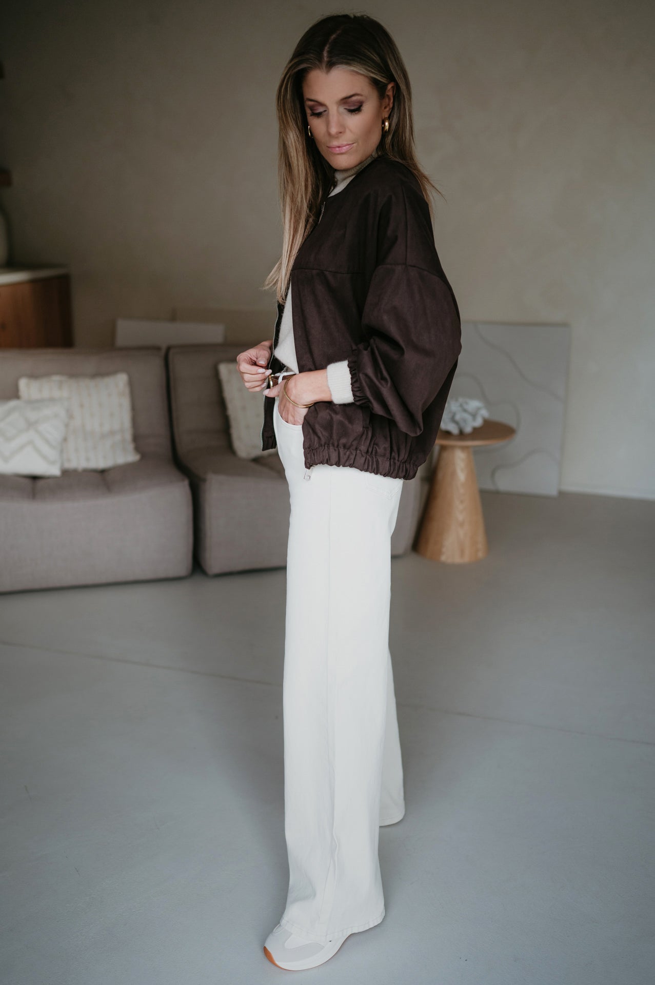 Fiorisce bomber jacket I Chocolate Brown - Wild Souls by JV® - Bomber Jackets